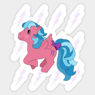 Dark Pink Pegasus Sticker